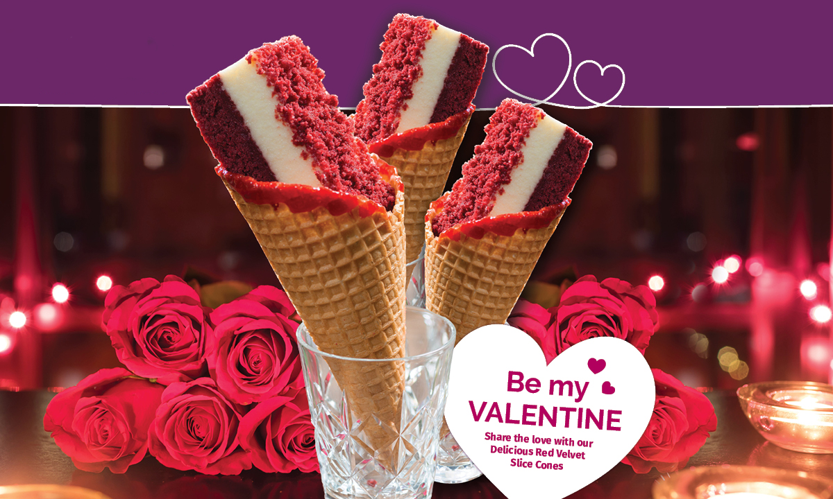 Share the love with Priestley’s Gourmet Delights Delicious Red Velvet Slice Cones