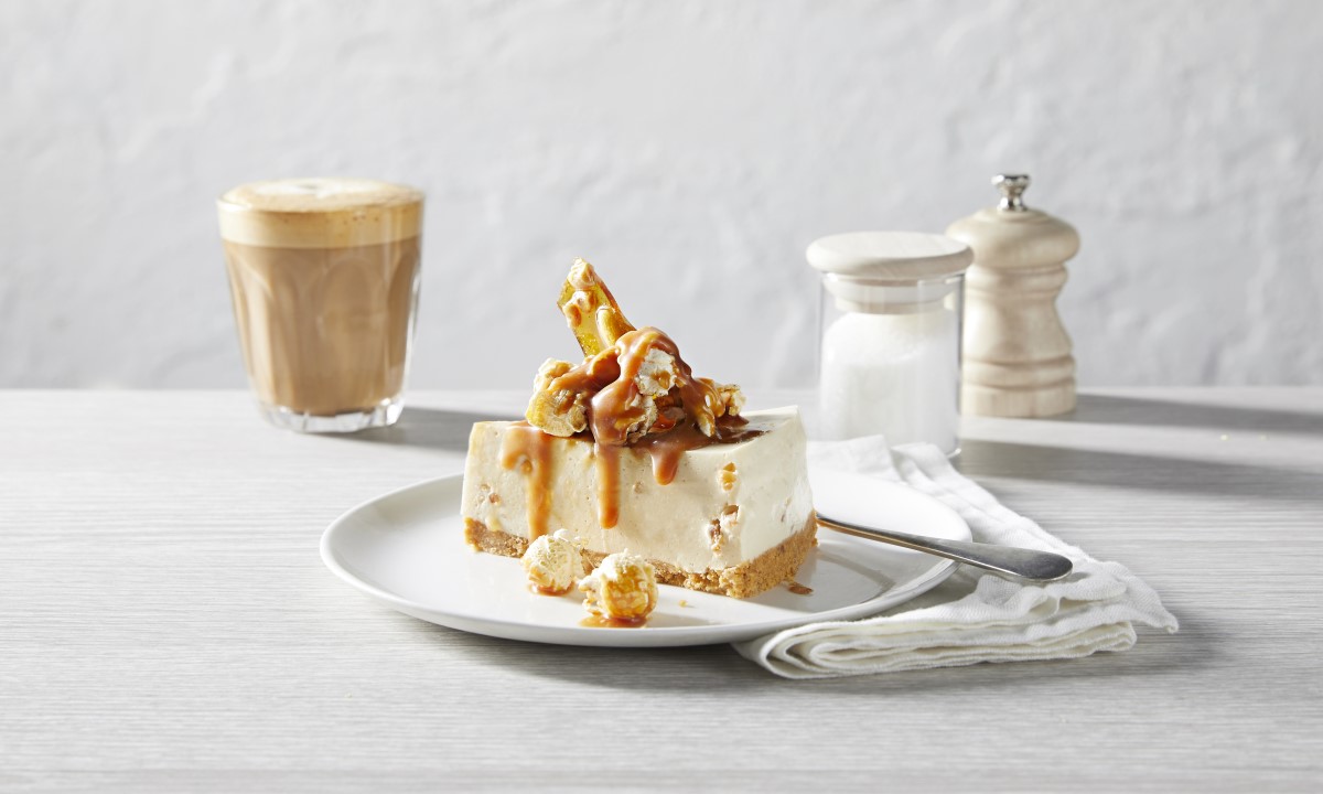 Peanut Butter Cheesecake with Salted Caramel Brittle