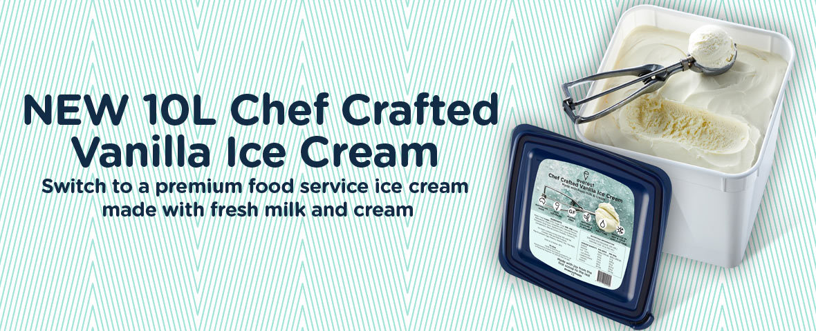 NEW! A new vanilla ice cream purpose-built for food service