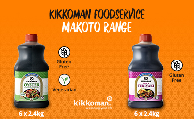 Kikkoman’s Makoto Range in Foodservice-size Bottles